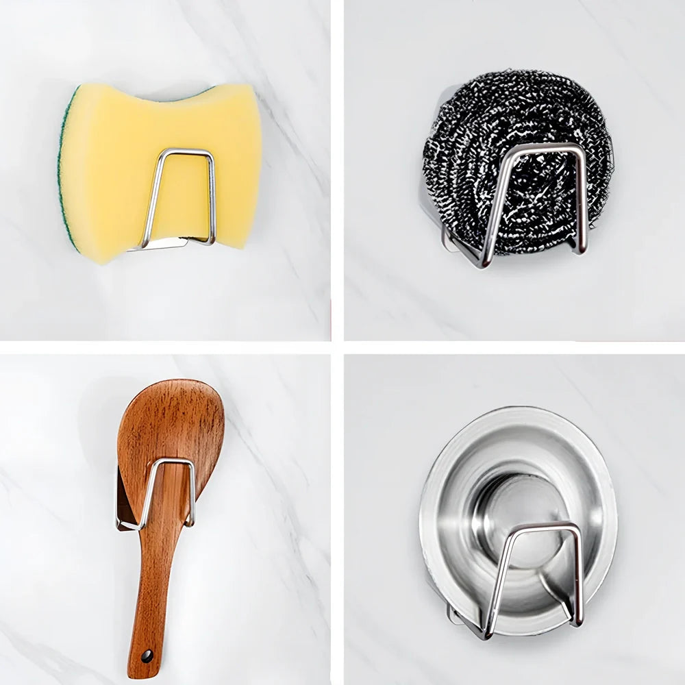 304 stainless steel sponge drain rack measuring 5.5cm by 3.4cm for kitchen sink organisation