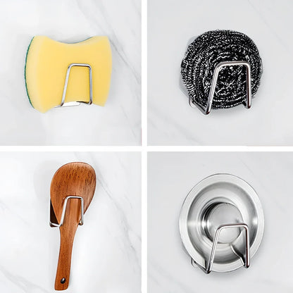 304 stainless steel sponge drain rack measuring 5.5cm by 3.4cm for kitchen sink organisation