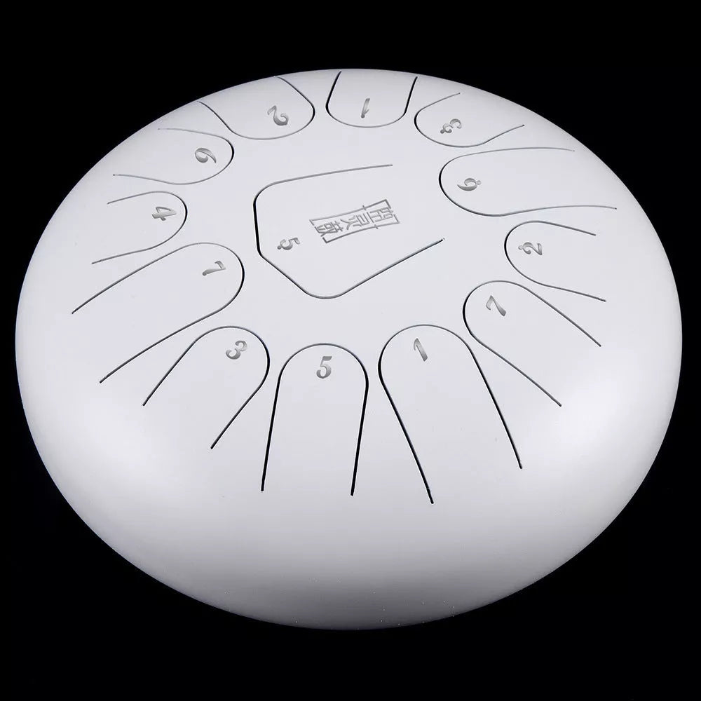 12-inch 13-tone steel tongue drum in vibrant colors