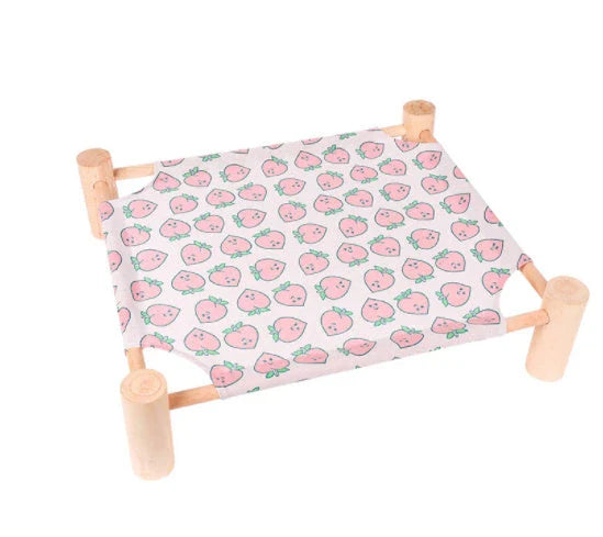 Cozy wooden pet bed with removable and washable covers, available in various stylish color options