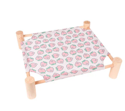 Cozy wooden pet bed with removable and washable covers, available in various stylish color options