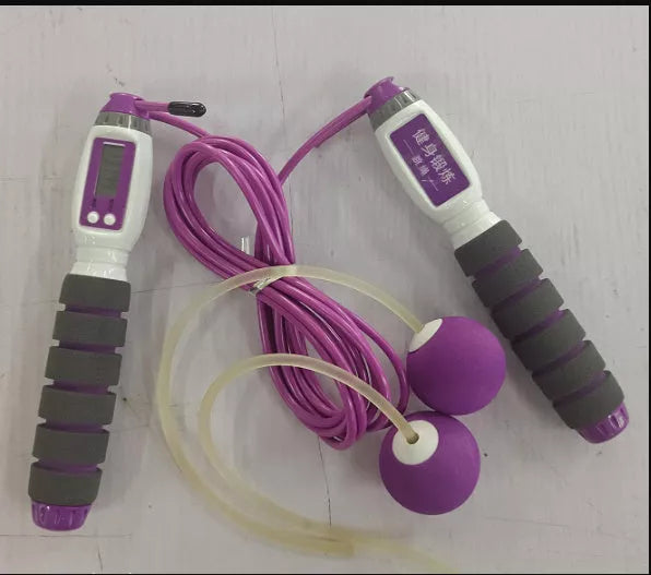 Electronic counting jump rope with adjustable length and color options for fitness training