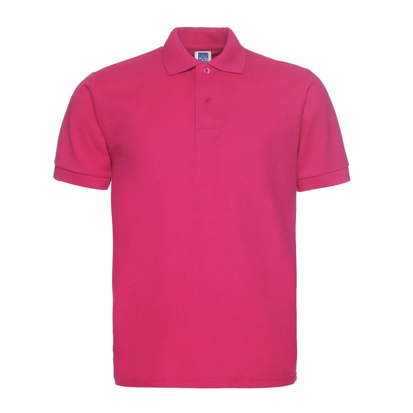 Solid colour short sleeve polo shirt in cotton blend fabric, plus size loose fit for summer wear