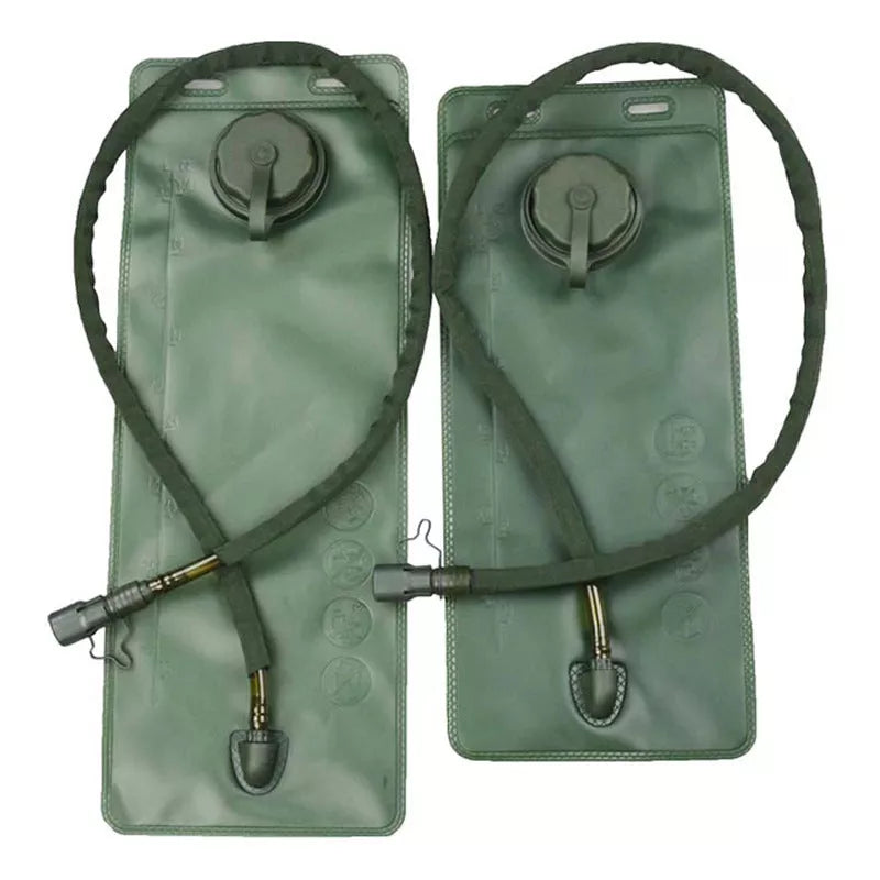 Portable TPU Water Bag in Army Green with plug-and-play hydration system