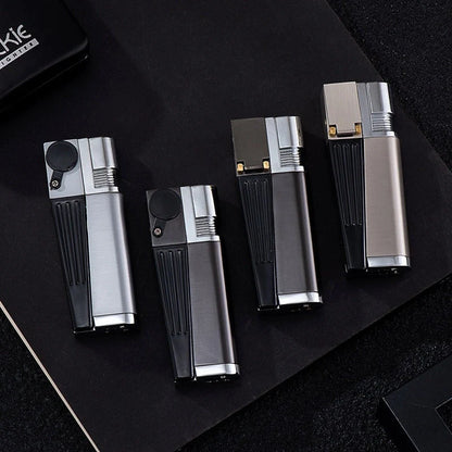 Foldable metal pipe lighter with stash compartment, eco-friendly and durable design