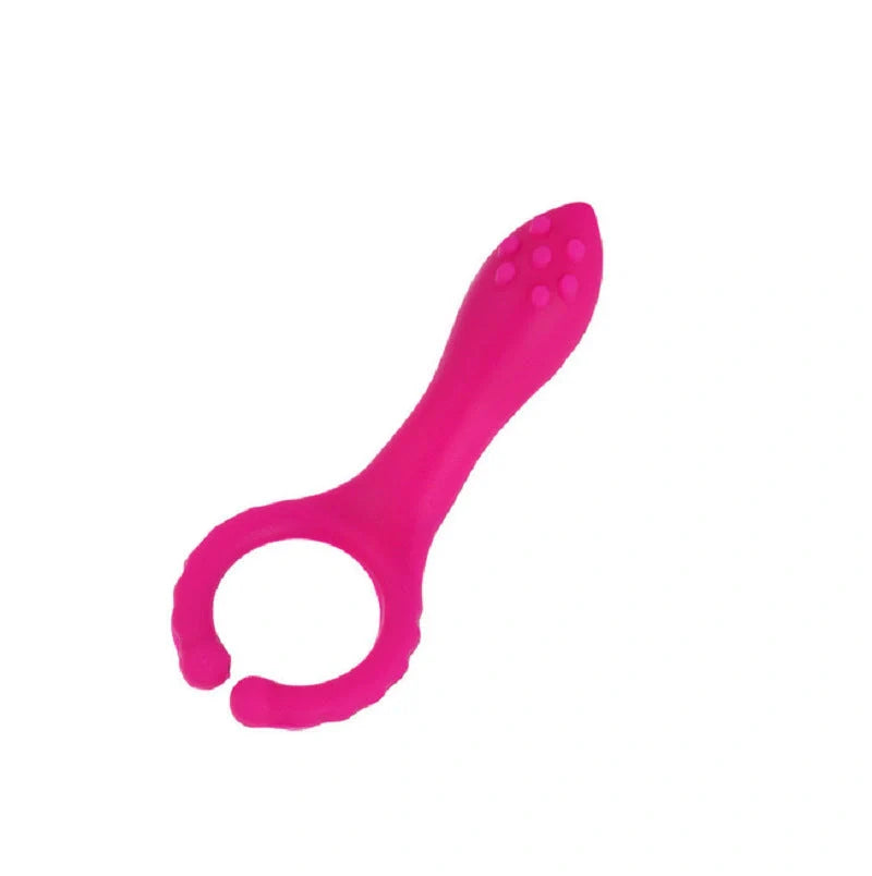 Electric G-point vibrator masturbation stick in rose red, compact and discreet design
