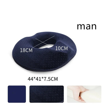 Ergonomic memory foam seat cushion with breathable materials and removable cover for office and home use