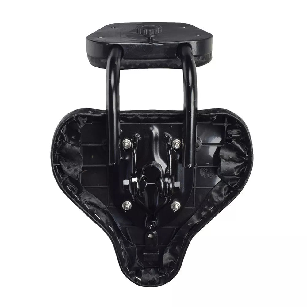Black mountain bike saddle with front cushion support for enhanced comfort