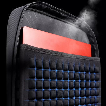 Men's USB charging anti-theft backpack in grey, blue, or black with multiple compartments