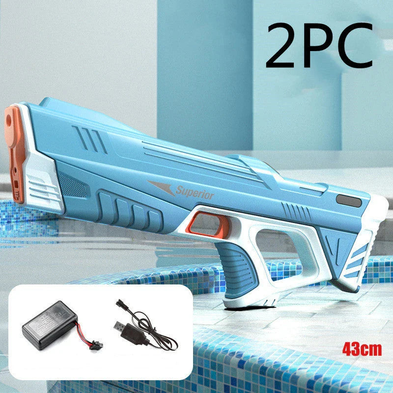 Automatic Electric Water Gun with motorized pressurization system for powerful, continuous water blasting