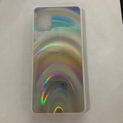Marble-pattern shockproof silicone phone case for Samsung Galaxy models shown in multiple colours.