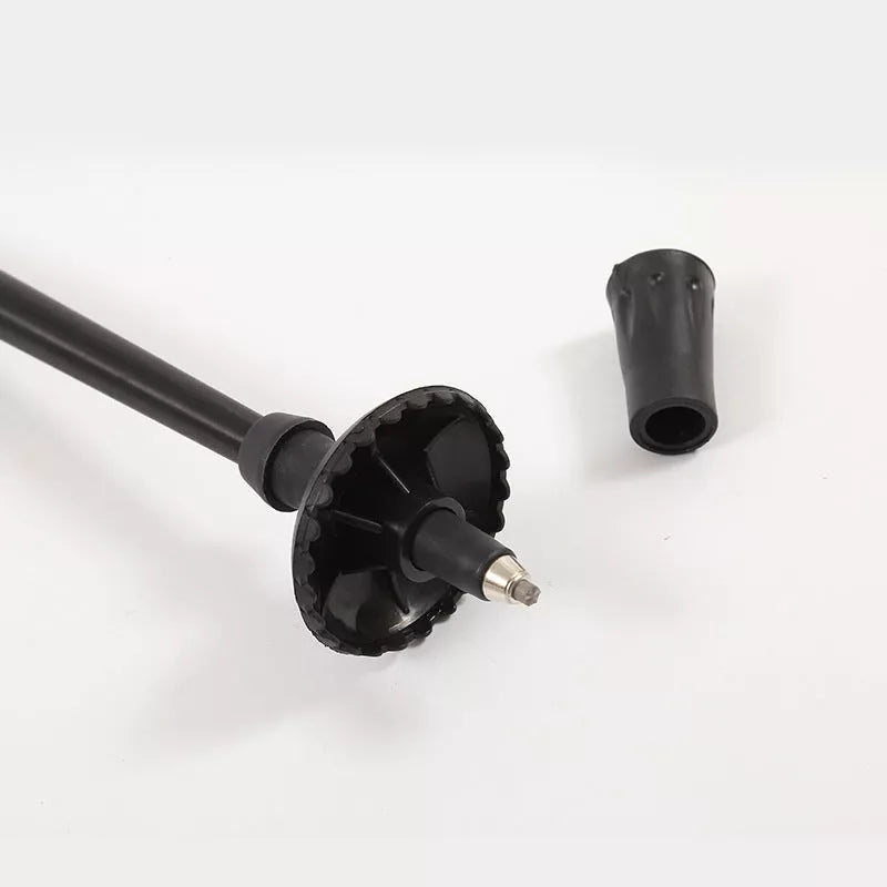 Adjustable folding telescopic trekking pole in black yellow and black blue