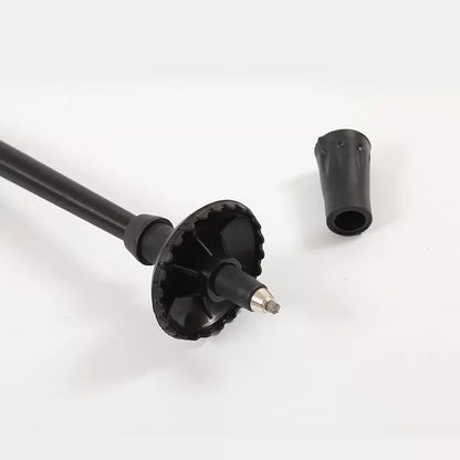 Adjustable folding telescopic trekking pole in black yellow and black blue