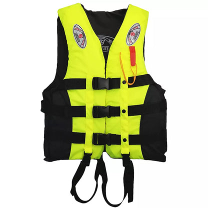 Child's life jacket with EPE foam buoyancy, reflective pads, and survival whistle