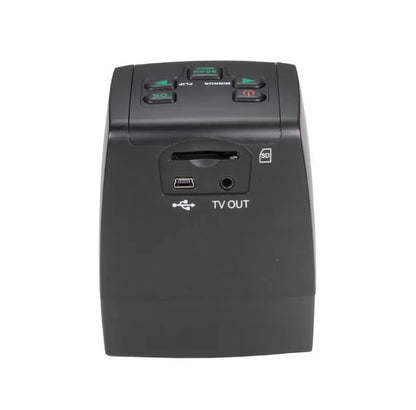 14 megapixel film scanner and USB MSDC photo slide viewer with LCD display for converting multiple film formats