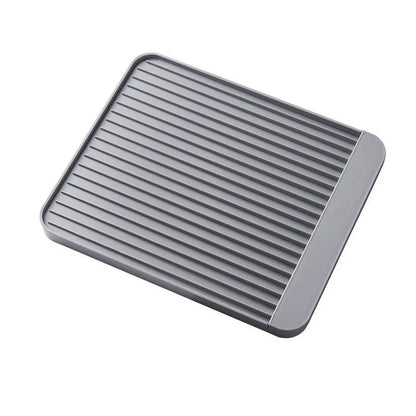 Sleek dish drainer tray made of high-quality ABS material with contemporary diatom mud drainage design, suitable for draining dishes and storing kitchen items