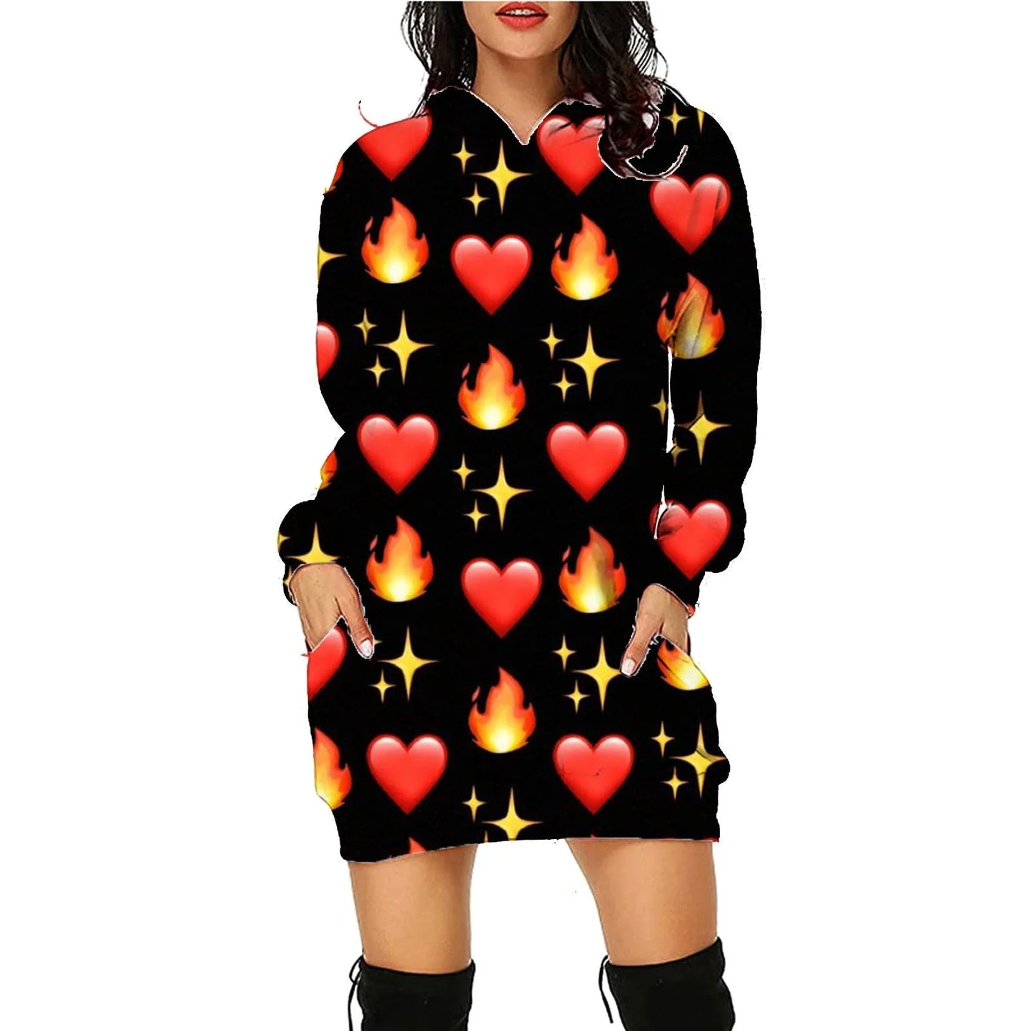 A comfortable and stylish Halloween-themed hooded sweatshirt with a unique printed design and convenient front pockets.