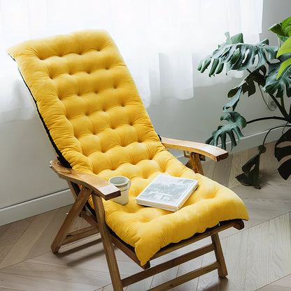 Thickened folding chair cushion with 8cm padding in crystal velvet fabric measuring 100x40cm