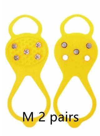 Silicone Non-Slip Shoe Grips for ice and snow safety in multiple colors