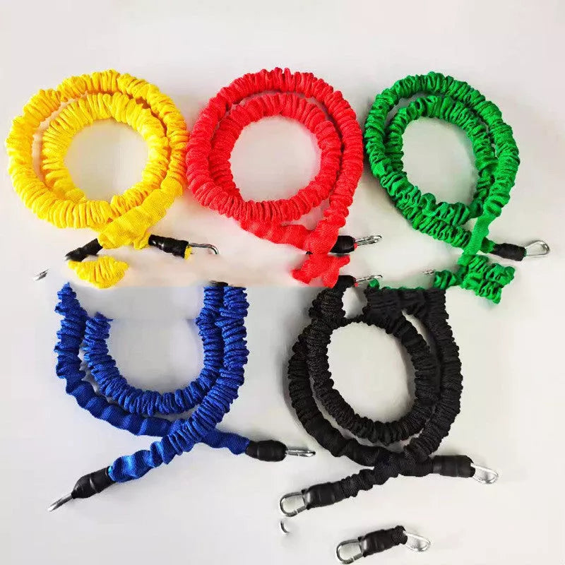 Latex Tension Belt Set for indoor fitness with adjustable resistance levels