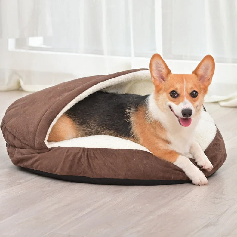 Removable cloth cover pet kennel in brown colour showing washable design for dogs