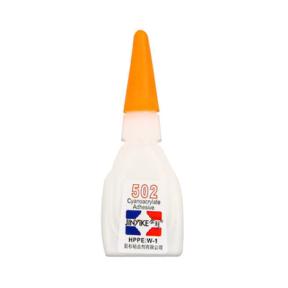 Tube of instant strong shoe repair glue in 3g and 8g sizes for mending soles and heels.