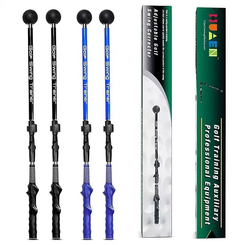 Action Corrector Golf Swing Auxiliary Practice Appliance in black and blue