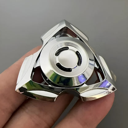 Alloy fingertip gyro decompression toy in silver and colourful colour options