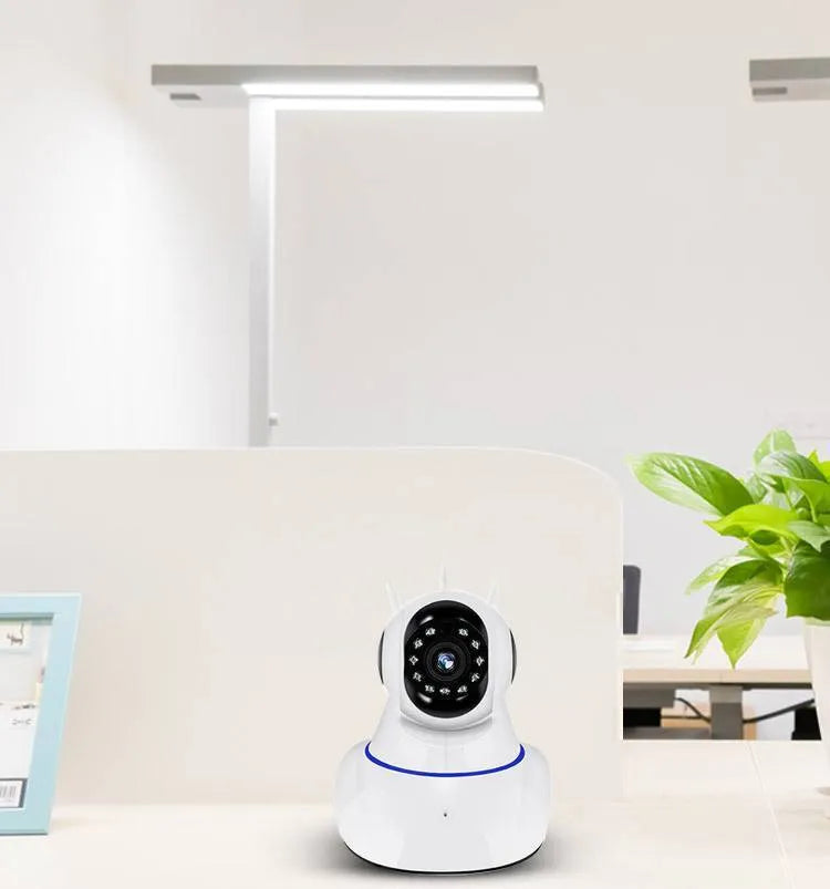 White wireless dome night vision camera with 1 million pixel sensor and 3.6mm lens for HD surveillance