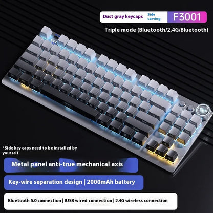 Tarantula wireless mechanical keyboard with side-engraved keycaps on a desk, showing compact 75% layout.