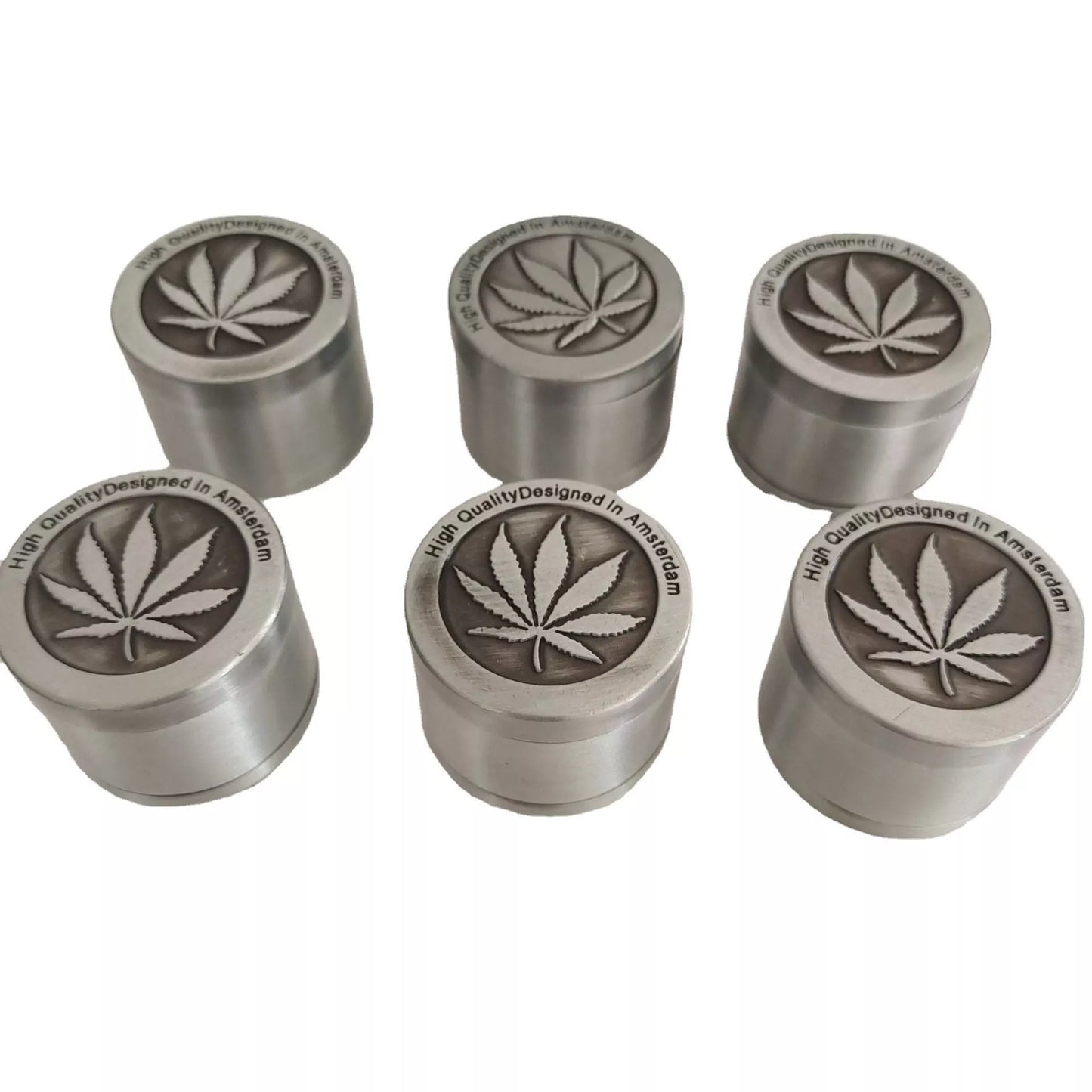 Zinc Alloy Maple Leaf 40mm Smoke Grinder in Natural Bronze