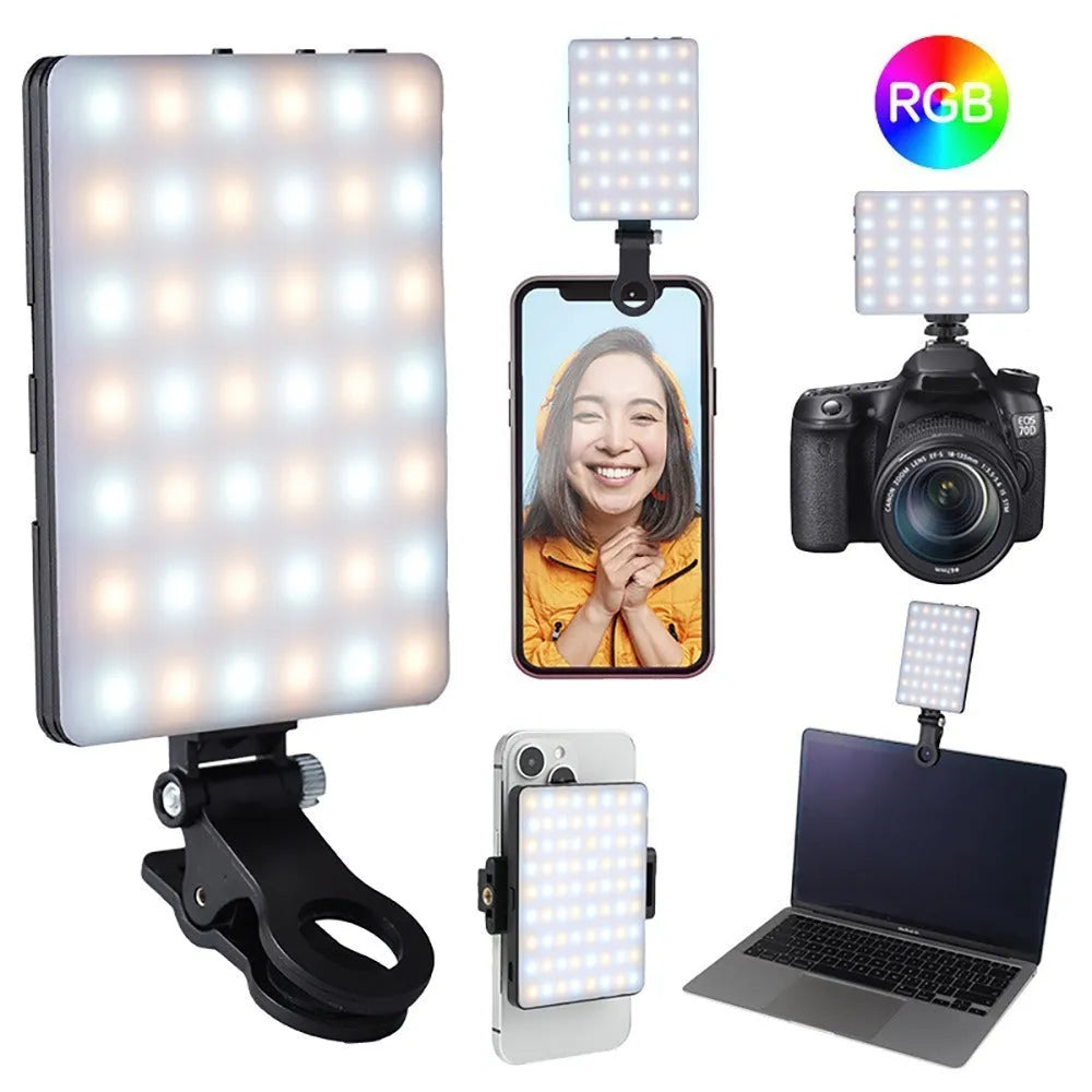 VL-60BI and VL-68BI pocket LED fill lights with clip for mobile phone attachment
