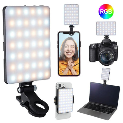 VL-60BI and VL-68BI pocket LED fill lights with clip for mobile phone attachment