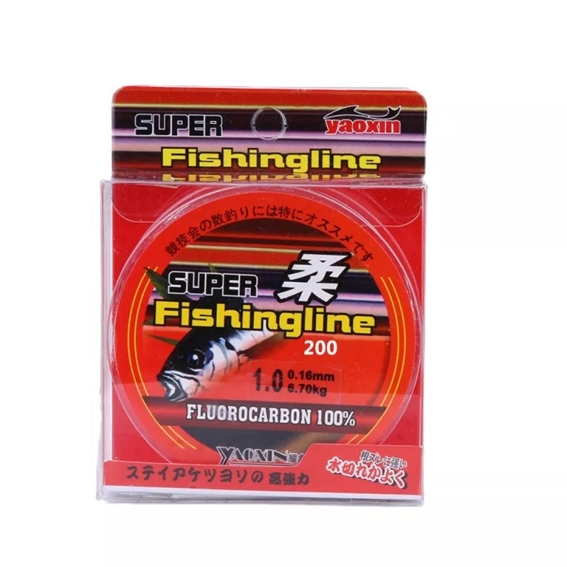 100-meter high-strength nylon fishing line in red, perfect for anglers