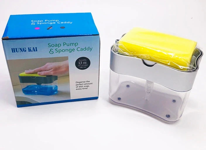 Hhomeenjoy Multifunctional Dish Soap Dispenser with Sponge Caddy