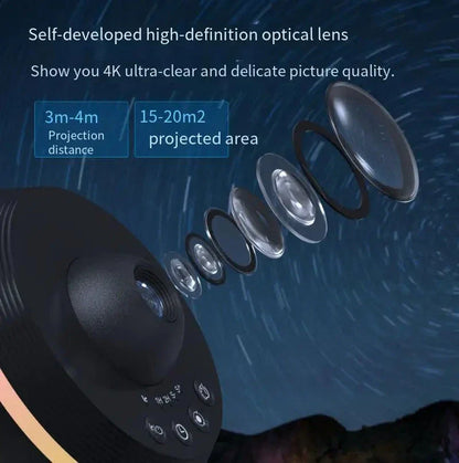 Enchanting Galaxy Projector with Realistic Night Sky Display and Customizable Lighting Effects