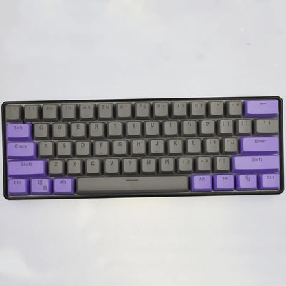 PBT transparent keycap set with matte texture and OEM height for RK61, GANSS ALT61, GH60 and I610T keyboards