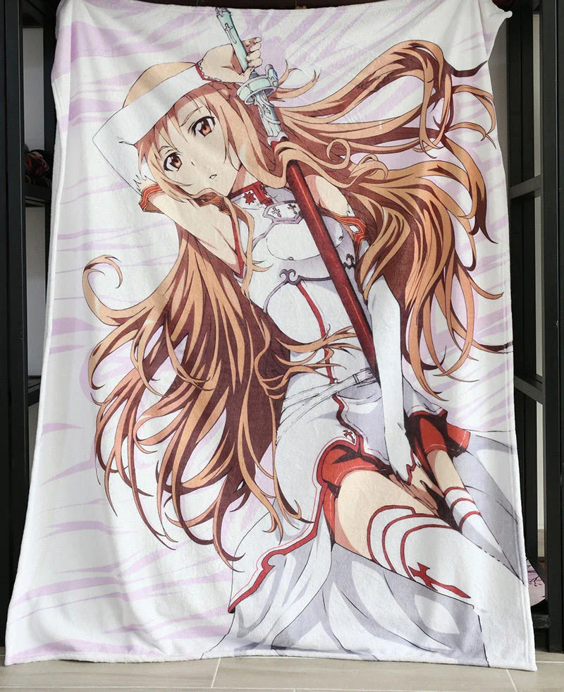Personalized Cozy Flannel Blanket with Vibrant Cartoon Design and Soft, Warm Acrylic Fibers