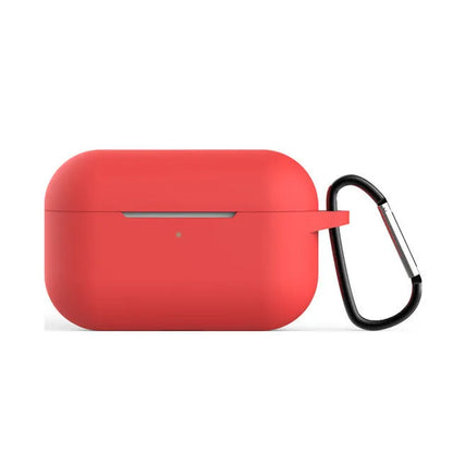 Silicone protective cover for AirPods Pro headphones in multiple colour options showing shock absorption design
