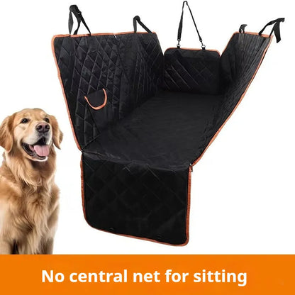 Cloth pet car cushion mat for dogs on vehicle seat in black or grey with optional mesh base