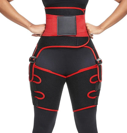 Adjustable Sports Waist Belt with Leg Straps for fitness and body shaping