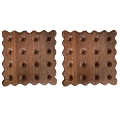 Elegant wooden coasters in various shapes and colors, serving as a versatile home accessory for dining and decor