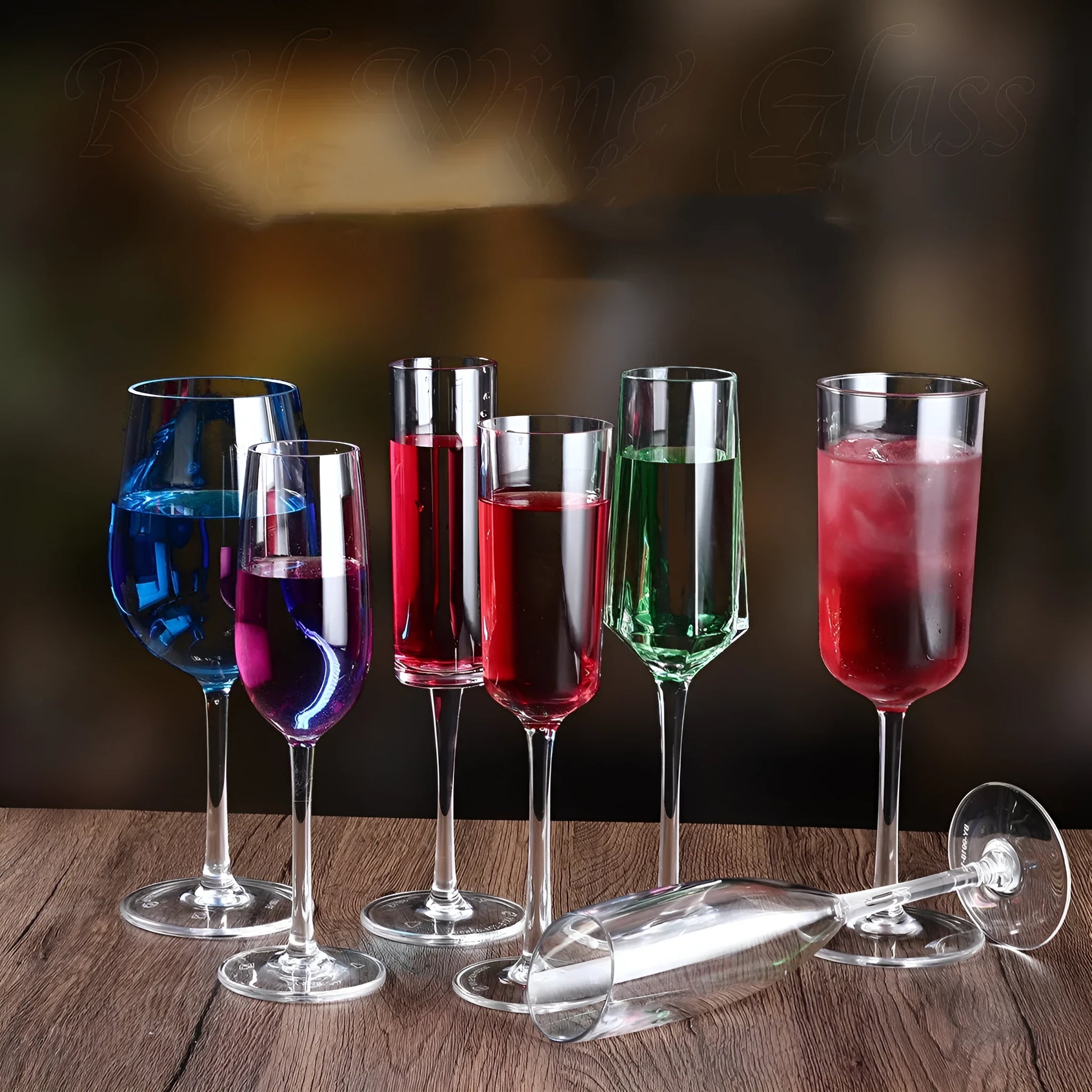 Clear acrylic wine bottle for milk tea and party drinks with drop-resistant plastic construction