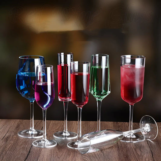 Clear acrylic wine bottle for milk tea and party drinks with drop-resistant plastic construction