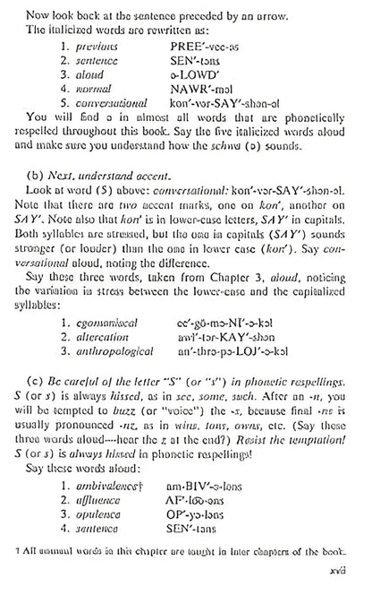 English vocabulary reference book showing 560 pages with thematic content organisation