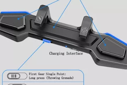 Black mobile game controller for smartphones with plug play for iOS and Android