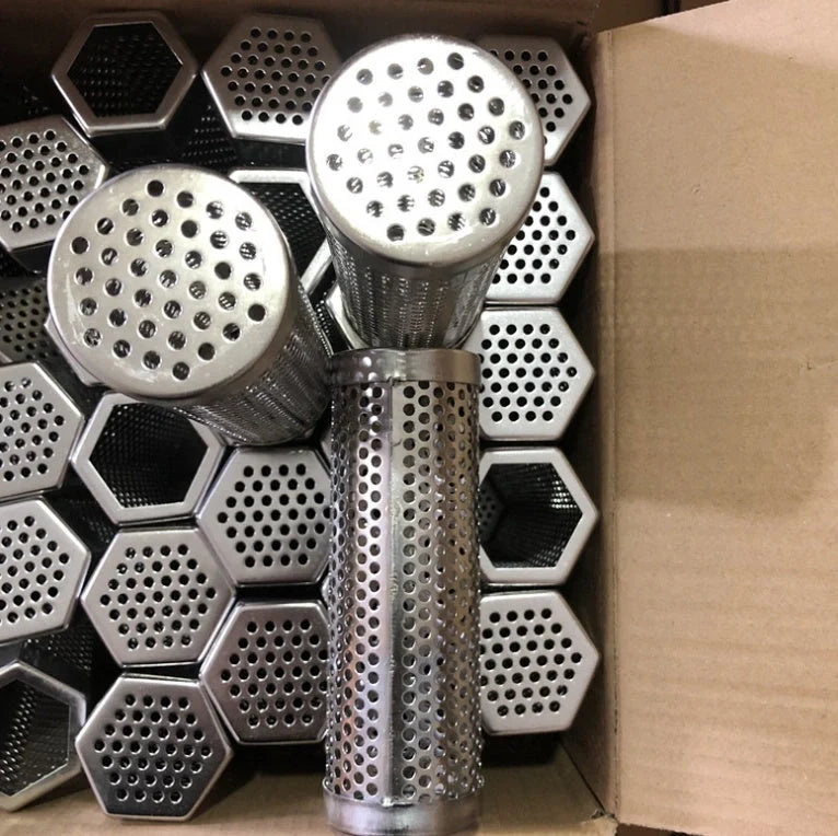 Premium stainless steel smoker tray holder in various shapes and sizes for backyard grilling and smoking