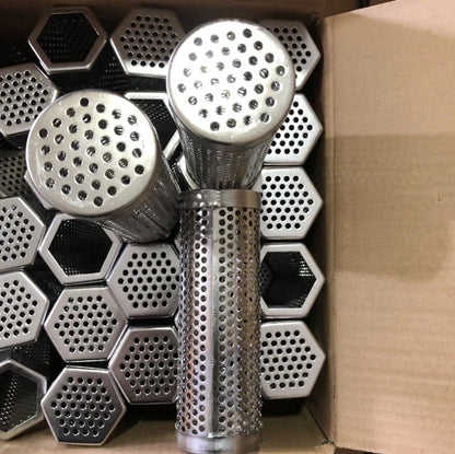 Premium stainless steel smoker tray holder in various shapes and sizes for backyard grilling and smoking