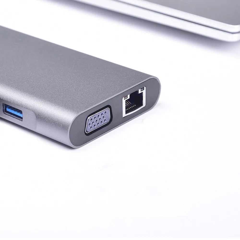 10-in-1 Apple MacBook docking hub with power bank functionality showing multiple USB ports