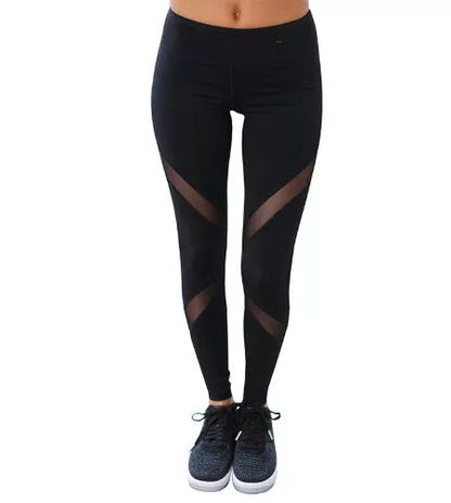 Speed dry gauze yoga pants with butterfly X mesh design for workouts